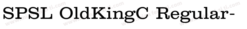 SPSL OldKingC Regular字体转换